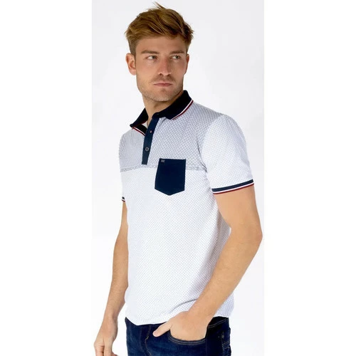 French Denim Polo imprim? tricolore T-shirts & Polos 5 French Denim Polo imprim? tricolore T-shirts & Polos – Image 3