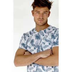 French Denim Tee Shirt d?lav? Tropical T-shirts & Polos -French Denim Soldes 23021411 500 B