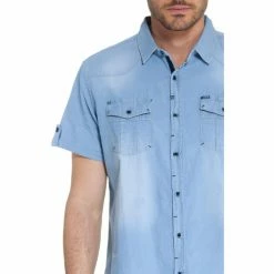 French Denim Chemise en dobby jeans Chemises -French Denim Soldes 23109411 500 C