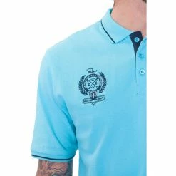 French Denim Polo Piqu? Sport manches courtes T-shirts & Polos -French Denim Soldes 23263696 500 B
