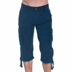 French Denim Pantacourt cargo Canvas Garment dye Shorts & Bermudas