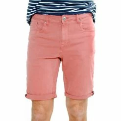 French Denim Bermuda stretch twill garment dyed Shorts & Bermudas