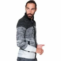 French Denim Gilet Tricolore Maille Boucle Pulls & Gilets -French Denim Soldes 23320708 500 C